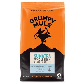 Organic Beans - Sumatra - 4 Grumpy Mule 200g Organic Beans - Sumatra - 4 Grumpy Mule 200g