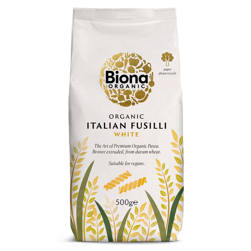 Organic White Fusilli Biona 500g
