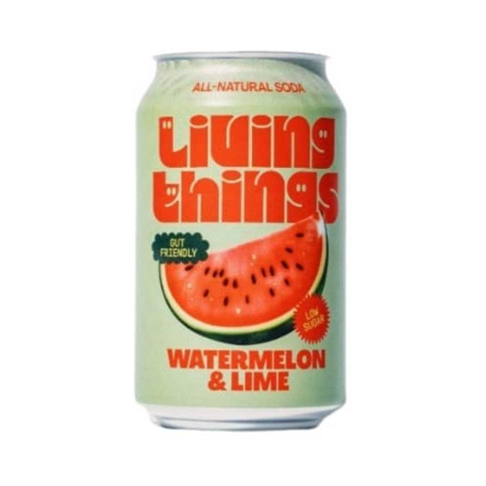 Watermelon & Lime Soda Living Things 12x330ml