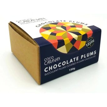 Chocolate Covered Plums Coco Caravan 4x150g Chocolate Covered Plums Coco Caravan 4x150g