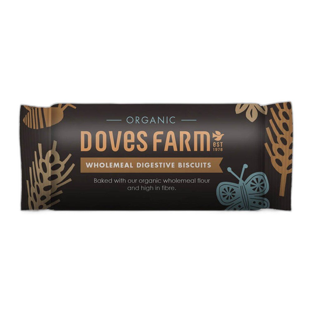 Organic Wholemeal Digestive Biscuits - small Doves Farm 12x200g Organic Wholemeal Digestive Biscuits - small Doves Farm 12x200g