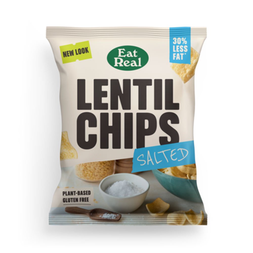 Sea Salt Lentil Chips Eat Real 40g