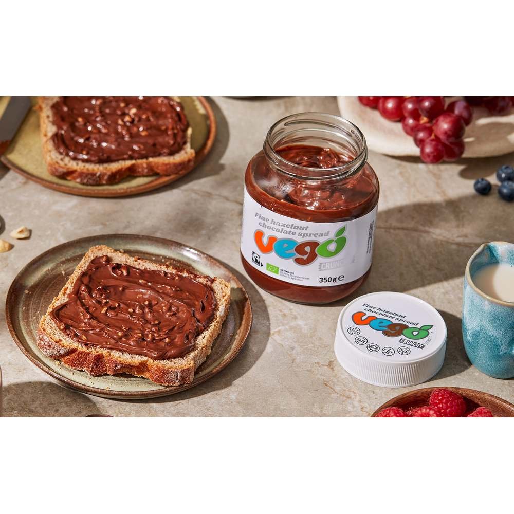 Organic Crunchy Hazelnut Chocolate Spread Vego 6x350g