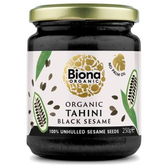 Organic Black Sesame Tahini - unsalted Biona 6x250g Organic Black Sesame Tahini - unsalted Biona 6x250g