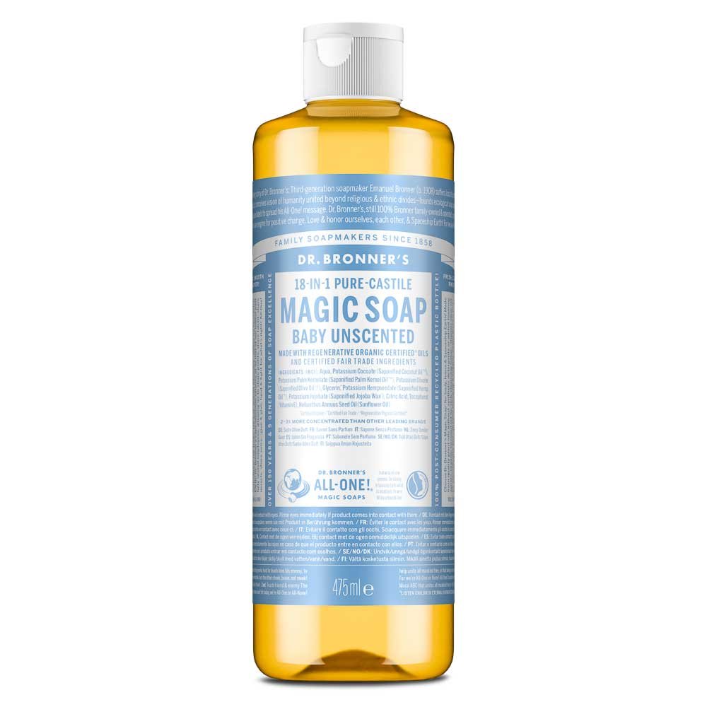 Organic Baby Mild Liquid Unscented Soap (1/2 case) Dr. Bronner 6x473ml Organic Baby Mild Liquid Unscented Soap (1/2 case) Dr. Bronner 6x473ml