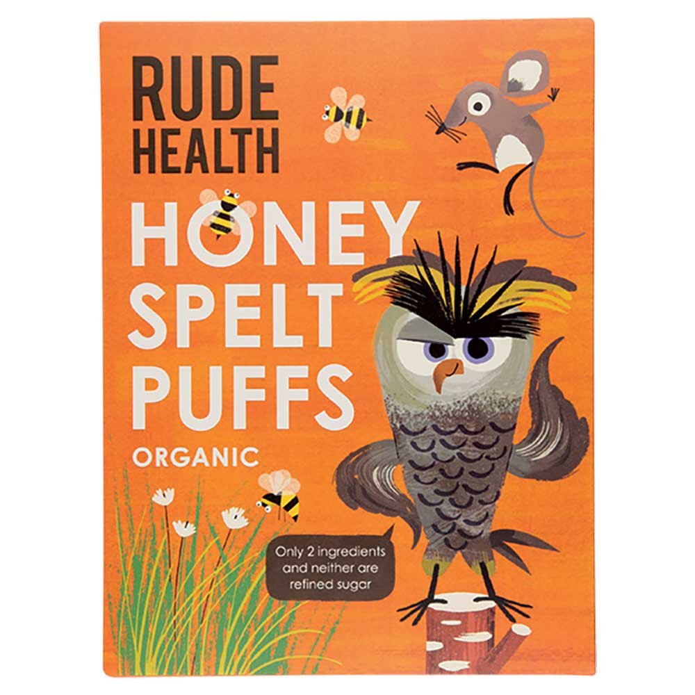 Organic Honey Spelt Puffs Rude Health 175g Organic Honey Spelt Puffs Rude Health 175g
