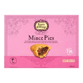 Organic Mince Pies - 6 in a box Roots & Wings 6x300g