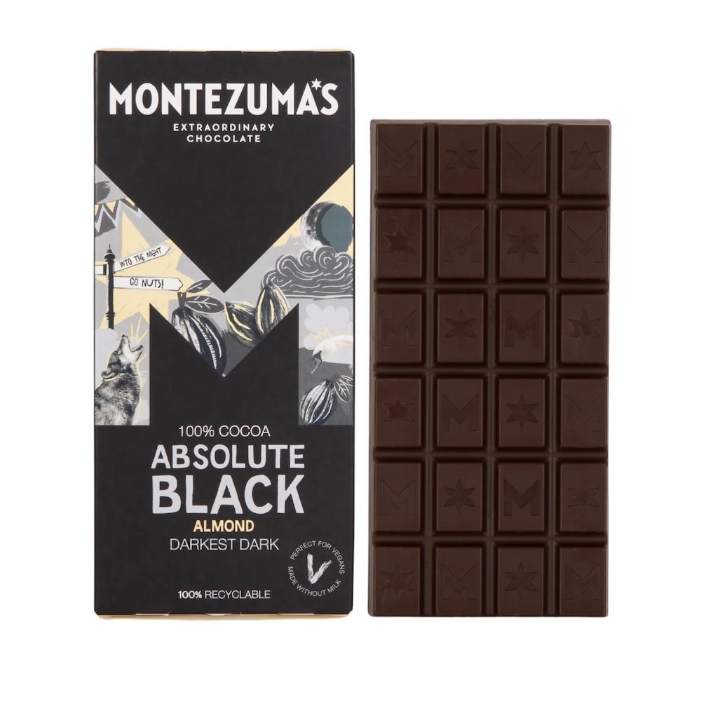 Absolute Black with Almonds - 100% Montezuma 12x90g Absolute Black with Almonds - 100% Montezuma 12x90g