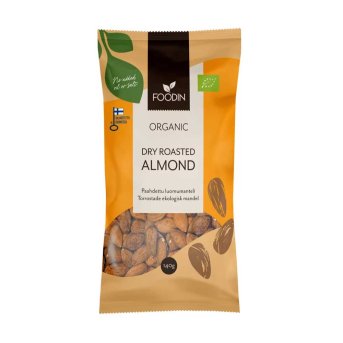 Organic Dry Roasted Almonds (8x140g) Foodin 8x140g Organic Dry Roasted Almonds (8x140g) Foodin 8x140g