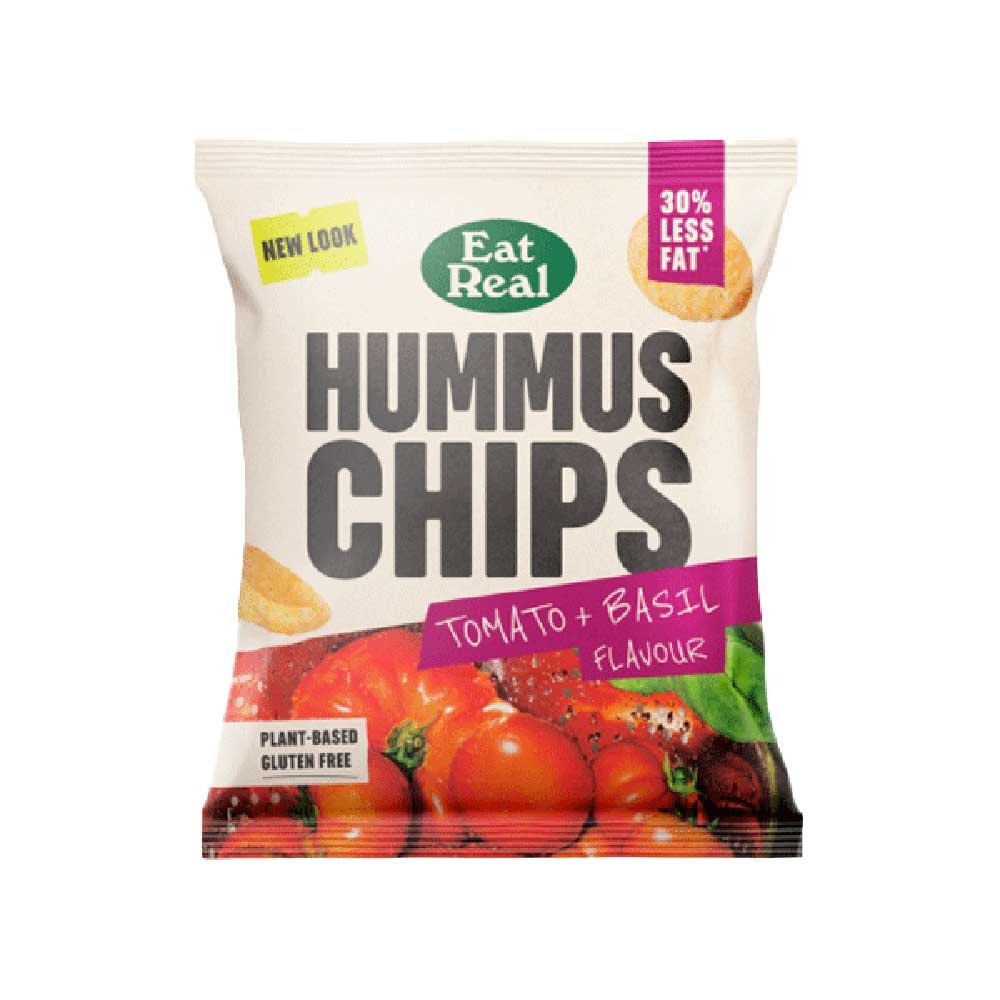 Tomato & Basil Hummus Chips Eat Real 45g Tomato & Basil Hummus Chips Eat Real 45g