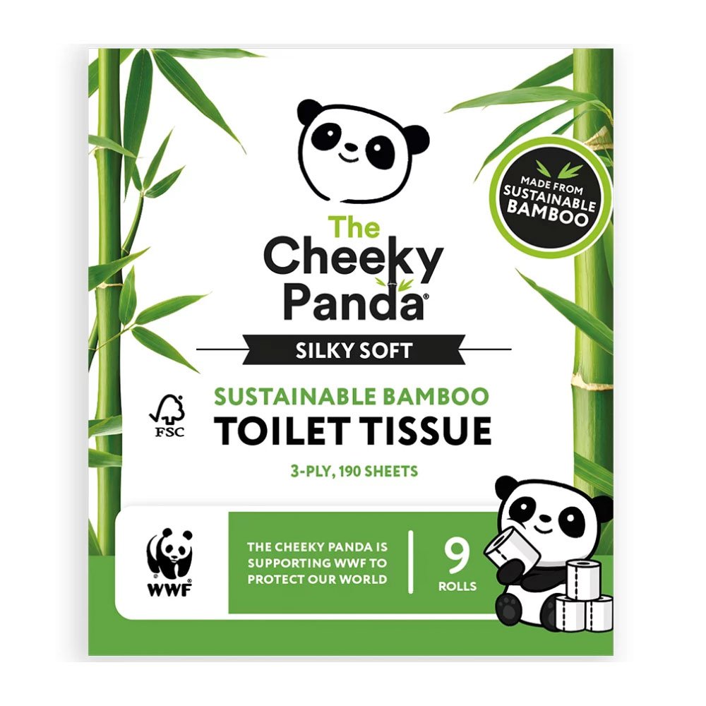 9 Toilet Rolls WWF Silky Soft - 3 ply - 190 sheets Cheeky Pa