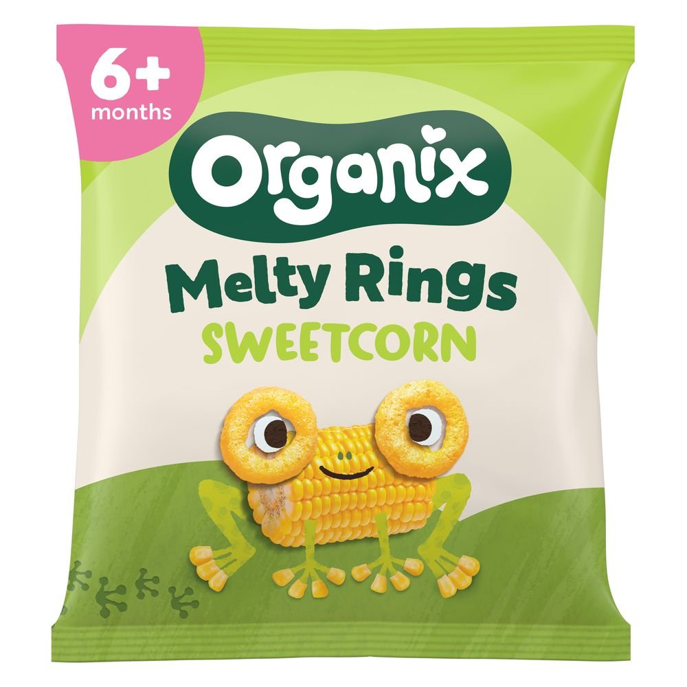 Organic Melty Sweetcorn Rings Organix 8x20g Organic Melty Sweetcorn Rings Organix 8x20g