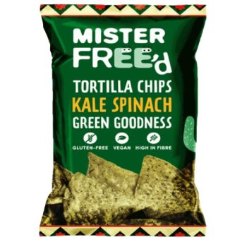 Tortilla Chips Kale Spinach Mr Free'd 12x135g Tortilla Chips Kale Spinach Mr Free'd 12x135g