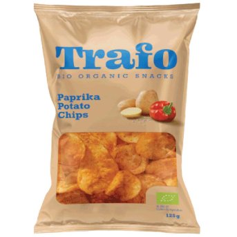 Organic Paprika Crisps Trafo 125g Organic Paprika Crisps Trafo 125g