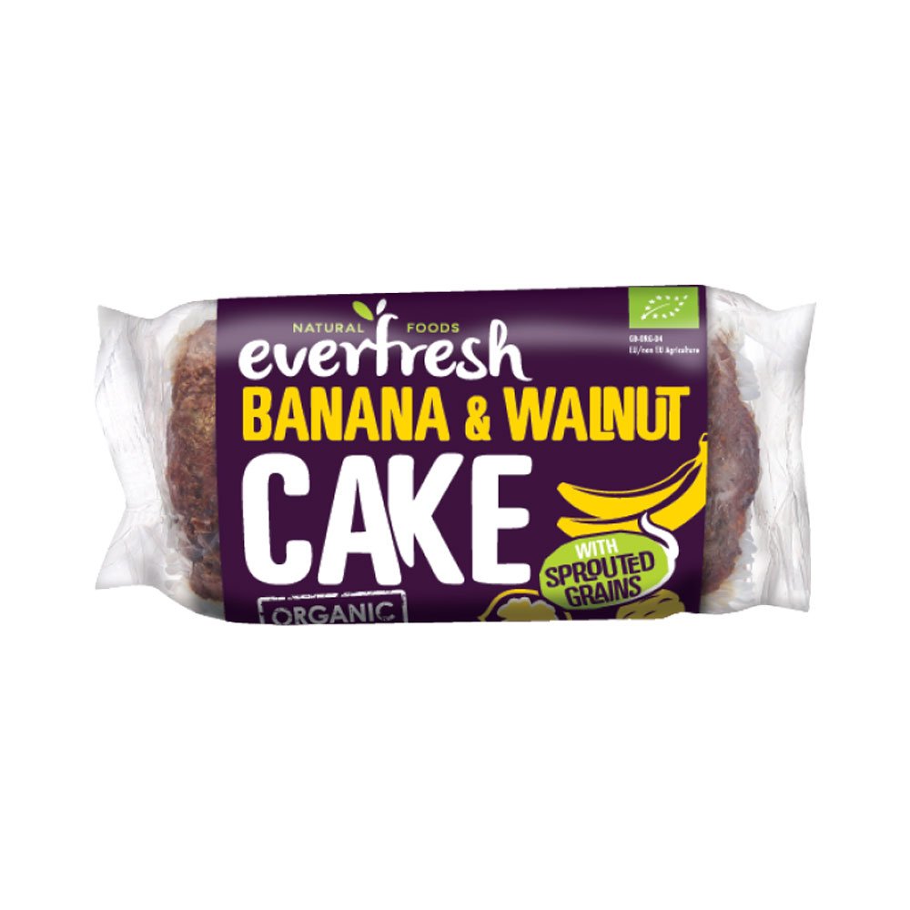Organic Banana & Walnut Cake - Sprouted Everfresh 350g Organic Banana & Walnut Cake - Sprouted Everfresh 350g