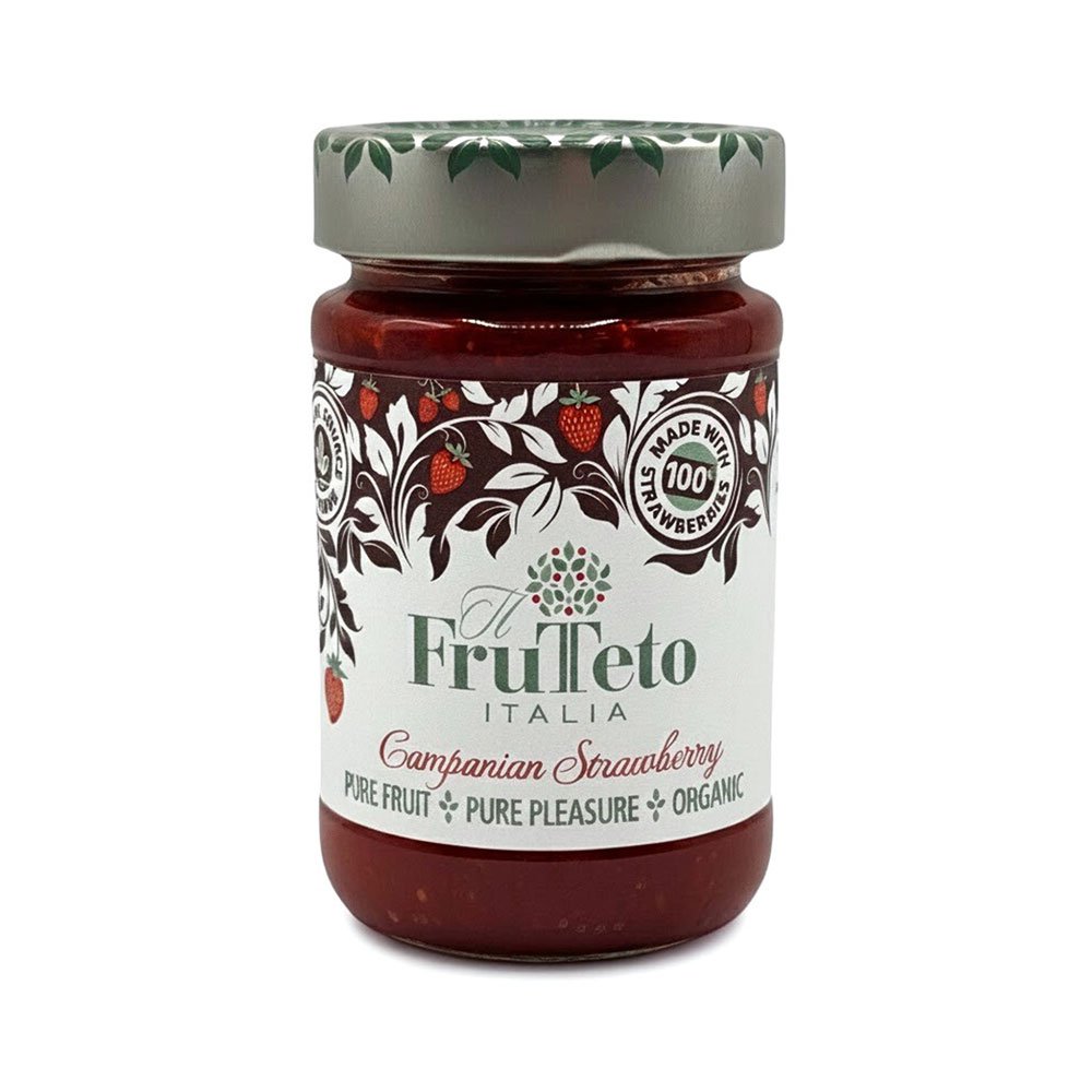Organic Campanian Strawberry 100% Fruit Spread FruTeto Italia 215g