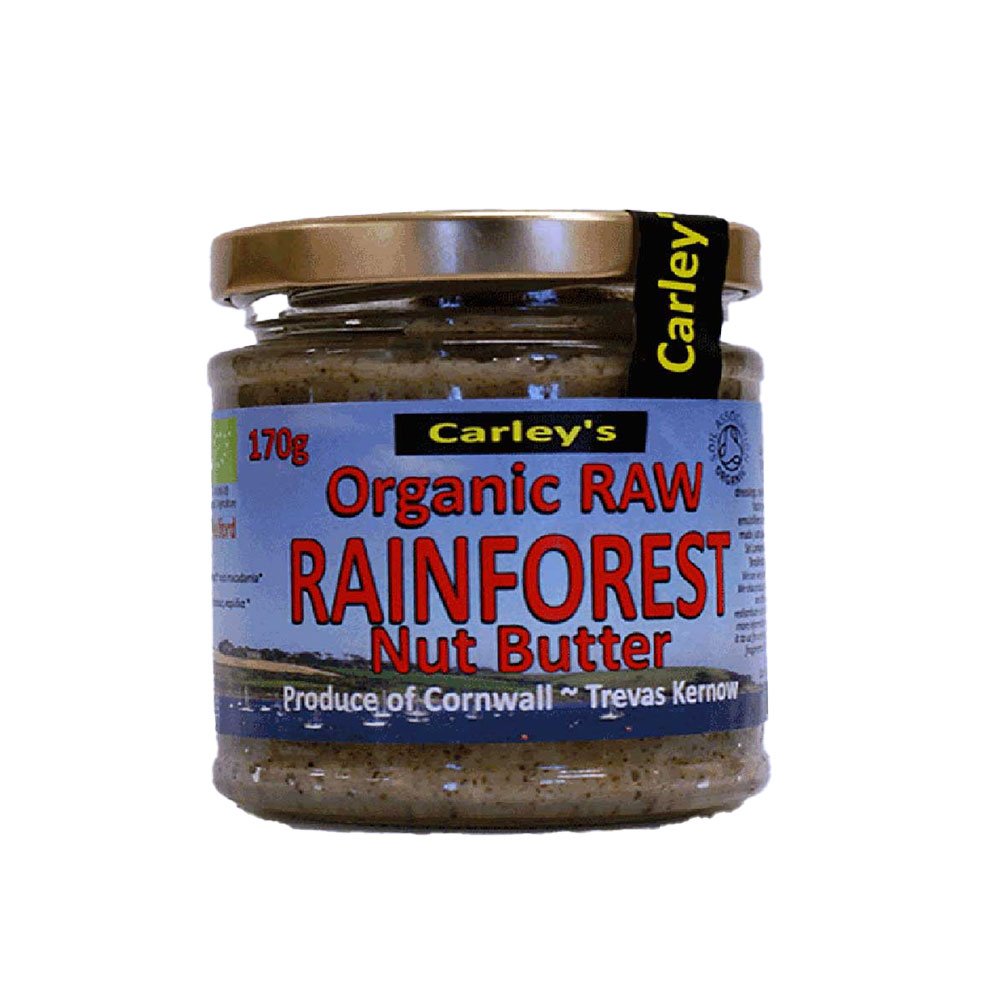 Organic Raw Rainforest Nut Butter Carley's 170g