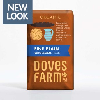 Organic Fine Plain Wholemeal Flour Doves Farm 1kg