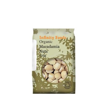 Organic Macadamia Nuts Infinity Foods 125g Organic Macadamia Nuts Infinity Foods 125g