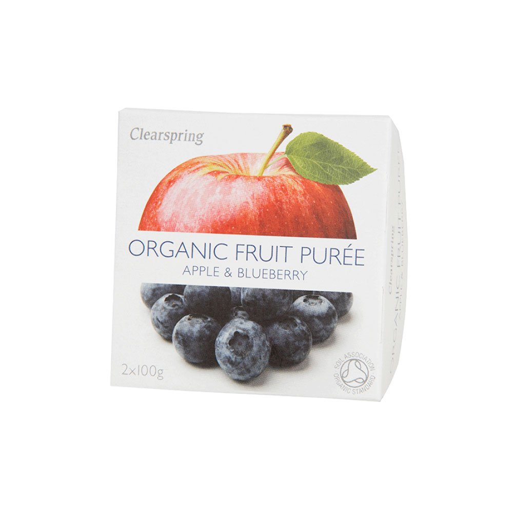 Organic Apple & Blueberry Purée Clearspring 2x100g Organic Apple & Blueberry Purée Clearspring 2x100g