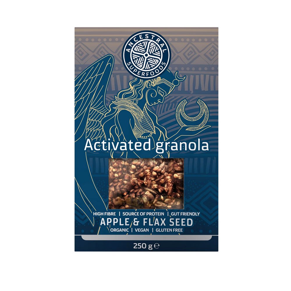 Organic Activated Granola Apple & Flax Seed Ancestral Superfoods 6x250g Organic Activated Granola Apple & Flax Seed Ancestral Superfoods 6x250g
