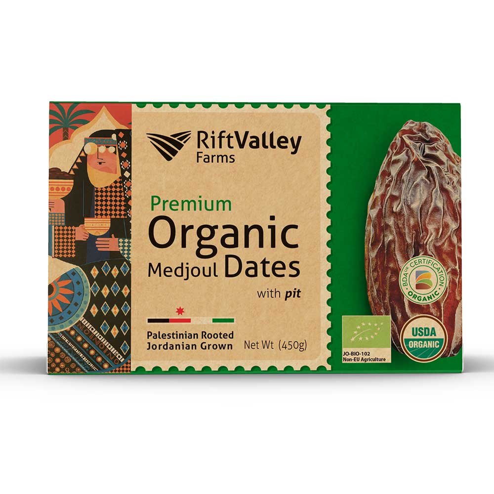 Organic Jordanian Organic Medjoul Dates Rift Valley Farms 8x450g Organic Jordanian Organic Medjoul Dates Rift Valley Farms 8x450g