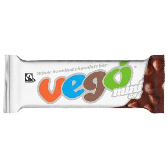 Organic Mini Whole Hazelnut Chocolate Bar Vego 20x65g Organic Mini Whole Hazelnut Chocolate Bar Vego 20x65g