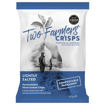 Lightly Salted Crisps Two Farmers 24x40g Lightly Salted Crisps Two Farmers 24x40g