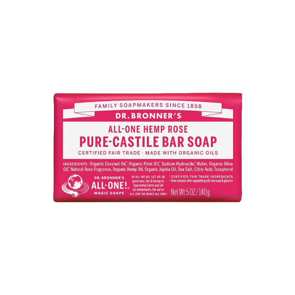 Organic Rose Soap Bar Dr. Bronner 140g Organic Rose Soap Bar Dr. Bronner 140g