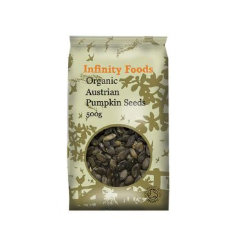 Organic Austrian Pumpkin Seeds Infinity Foods 500g Organic Austrian Pumpkin Seeds Infinity Foods 500g