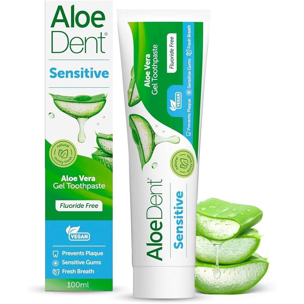 Sensitive Toothpaste - fluoride-free Aloe Dent 6x100ml Sensitive Toothpaste - fluoride-free Aloe Dent 6x100ml