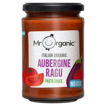 Organic Aubergine Ragu Pasta Sauce Mr Organic 6x350g
