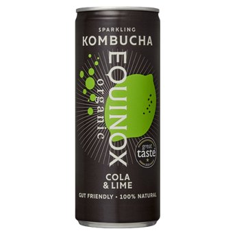Organic Cola & Lime Kombucha - can Equinox 12x250ml