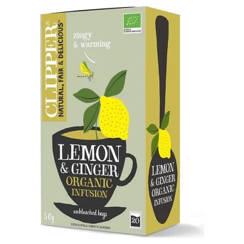 Organic Lemon & Ginger Infusion Clipper 6x20bags
