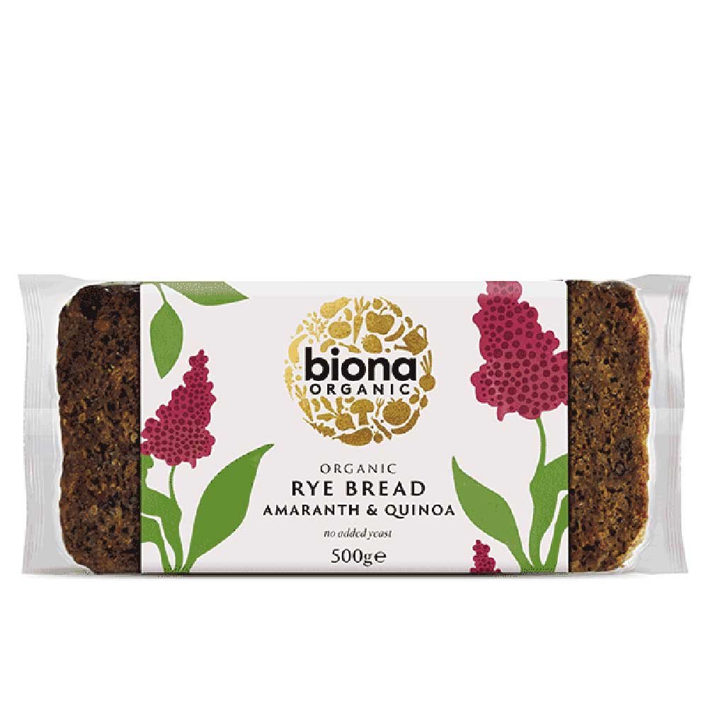 Organic Rye Amaranth & Quinoa Bread Biona 500g Organic Rye Amaranth & Quinoa Bread Biona 500g