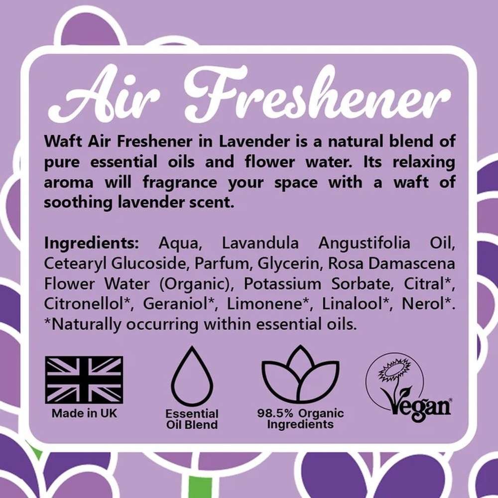 Waft of Lavender Air Freshener Spray Waft 6x100ml Waft of Lavender Air Freshener Spray Waft 6x100ml