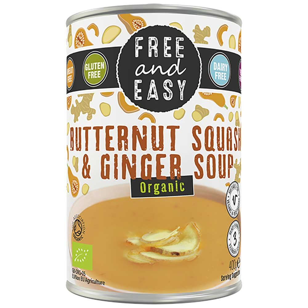 Organic Butternut Squash & Ginger Soup Free & Easy 400g Organic Butternut Squash & Ginger Soup Free & Easy 400g