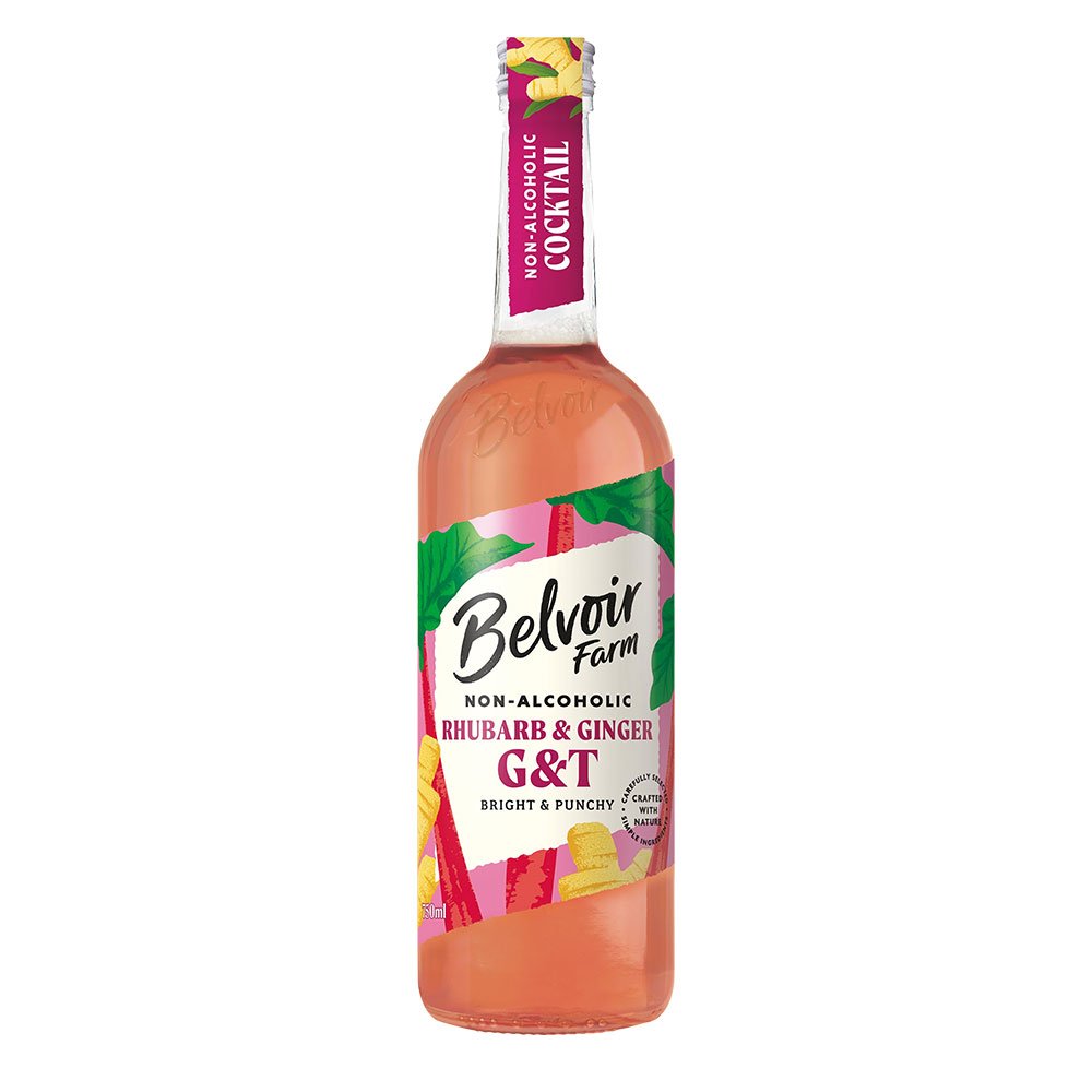 Non-Alcoholic Rhubarb & Ginger G&T Belvoir 750ml Non-Alcoholic Rhubarb & Ginger G&T Belvoir 750ml