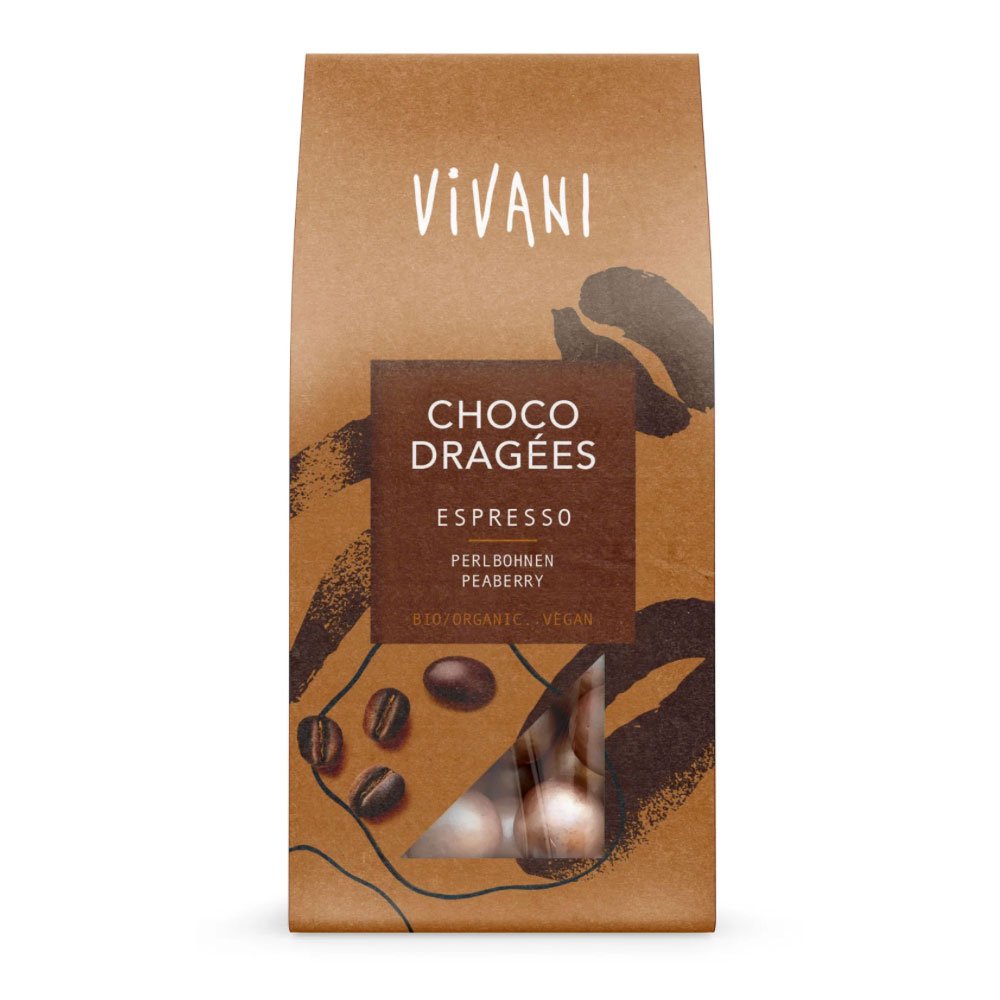 Organic Choco Dragées Espresso Vivani 8x75g Organic Choco Dragées Espresso Vivani 8x75g