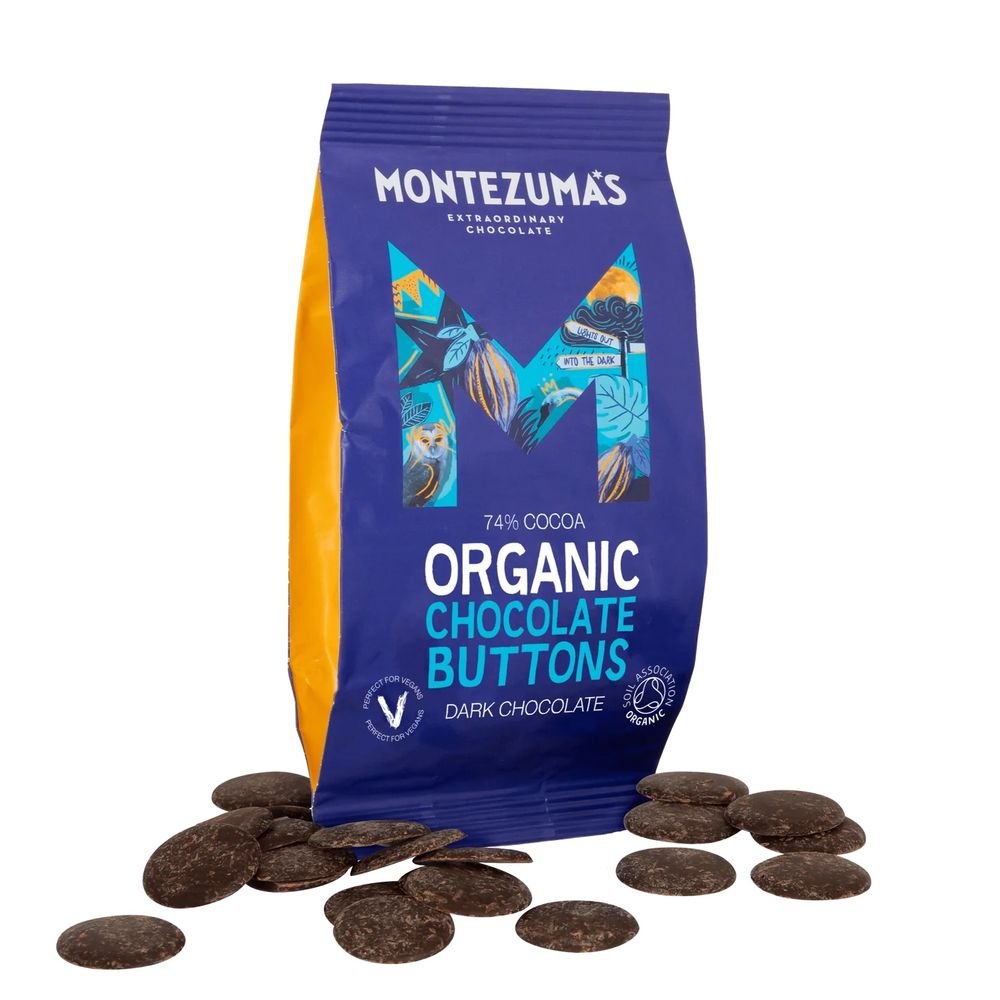 Organic Dark Chocolate Buttons Montezuma 8x120g