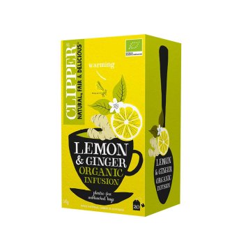 Organic Lemon and Ginger Infusion Clipper 4x20bags