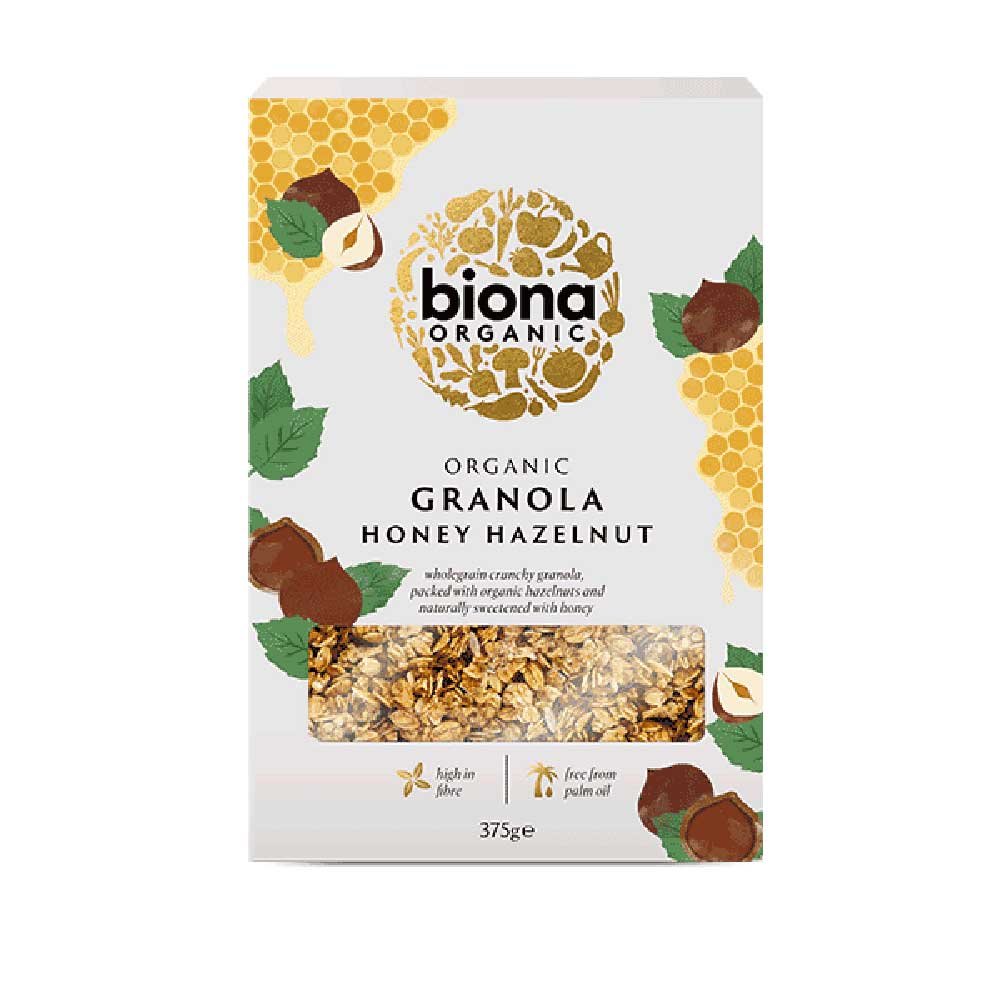 Organic Honey & Hazel Crunch Granola Biona 375g