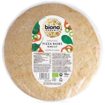 Organic Wheat Pizza Bases - 2 pack Biona 300g Organic Wheat Pizza Bases - 2 pack Biona 300g