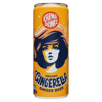 Organic Gingerella Ginger Ale - can Karma Drinks 24x250ml Organic Gingerella Ginger Ale - can Karma Drinks 24x250ml
