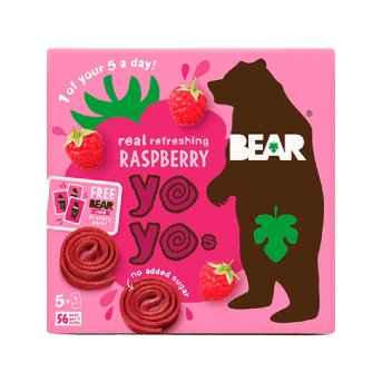 Multipack Raspberry Yoyo Fruit Rolls Bear 5x20g