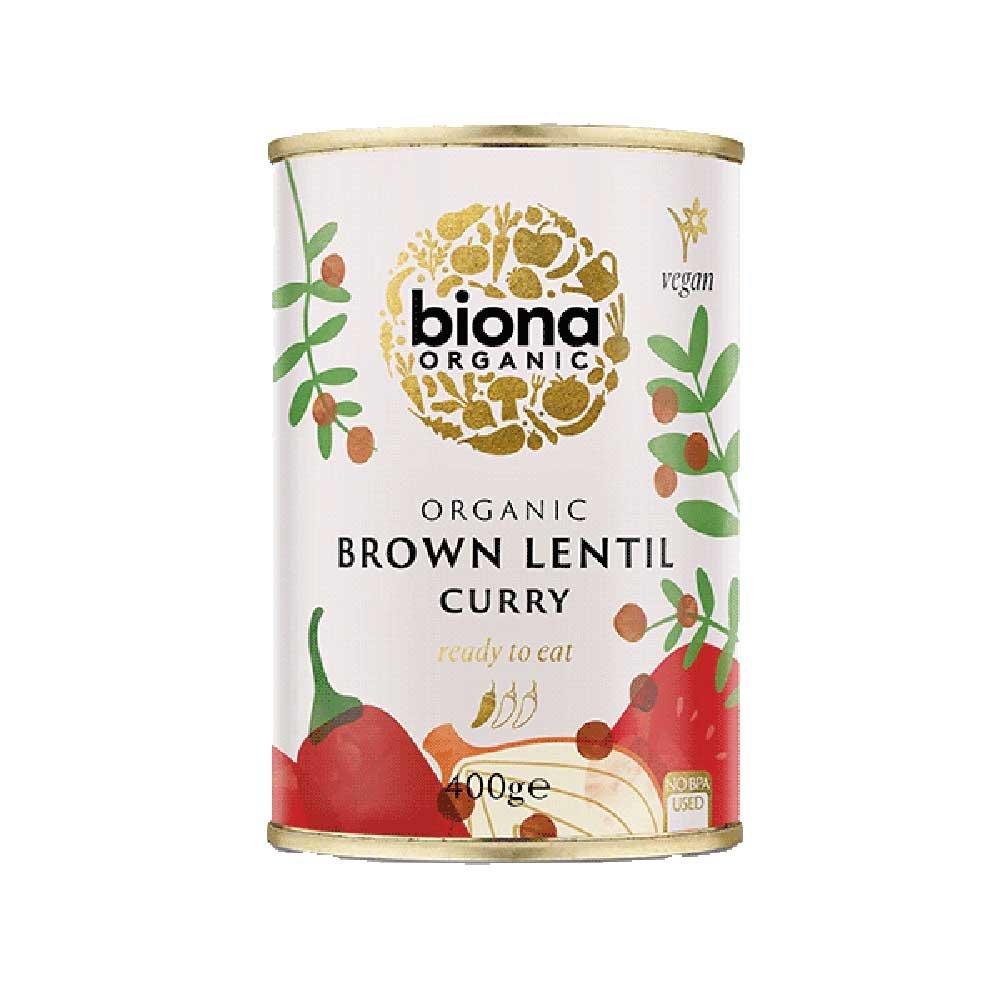 Organic Brown Lentil Curry - BPA-free can Biona 400g Organic Brown Lentil Curry - BPA-free can Biona 400g