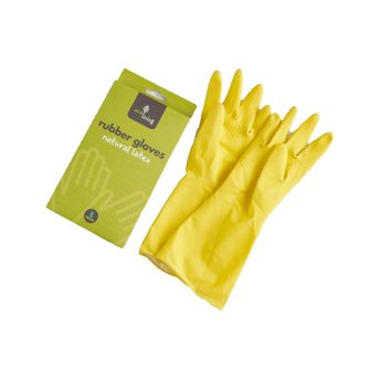Rubber Gloves - natural latex - small ecoLiving 1pack Rubber Gloves - natural latex - small ecoLiving 1pack