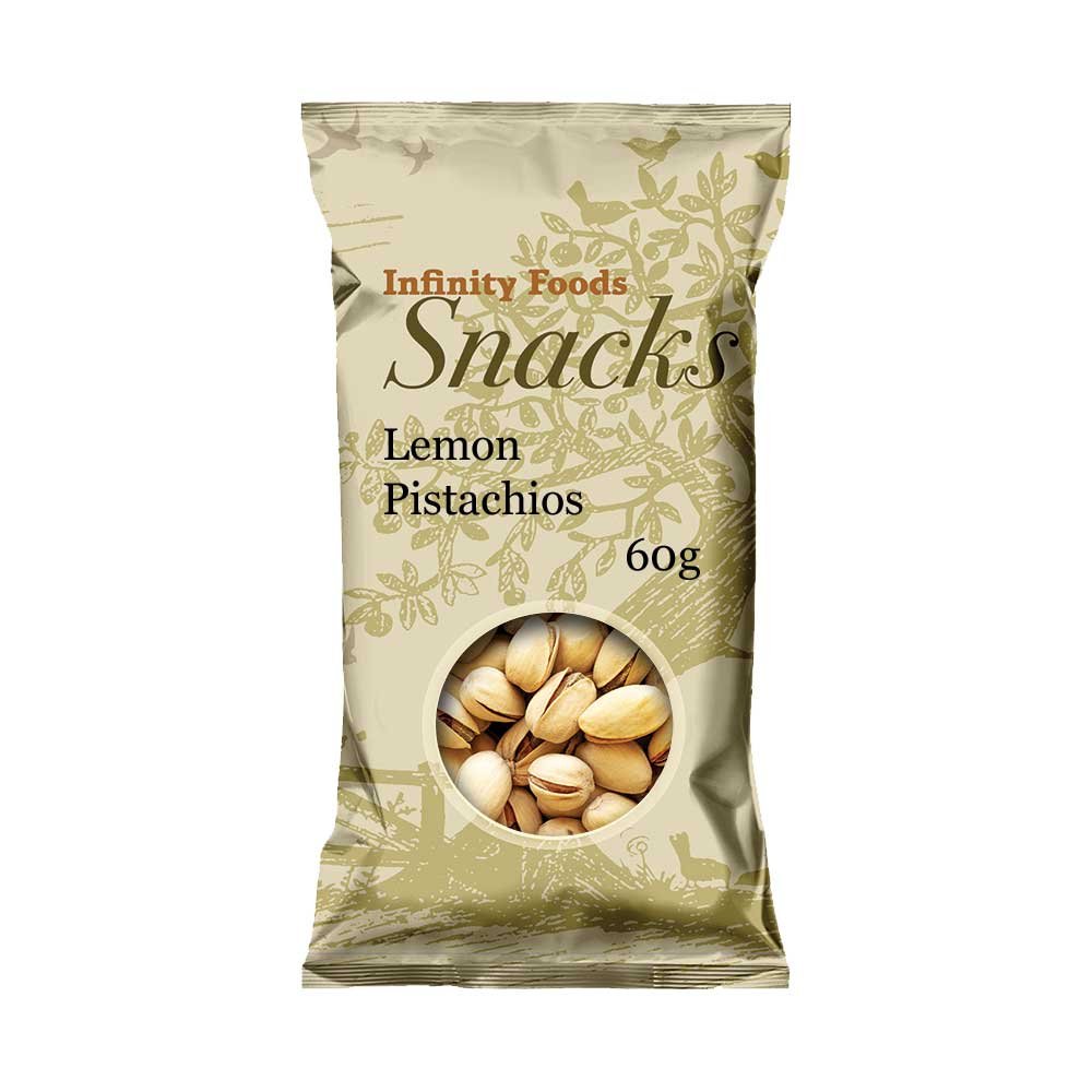 Lemon Pistachios - roasted & salted Infinity Foods 60g