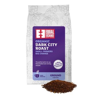 Organic Dark City Roast Coffee Ground - 4 Equal Exchange 8x200g
