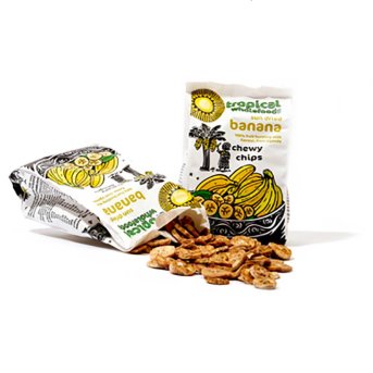 Organic Sun-dried Chewy Banana Chips Tropical Wholefoods 150 Organic Sun-dried Chewy Banana Chips Tropical Wholefoods 150